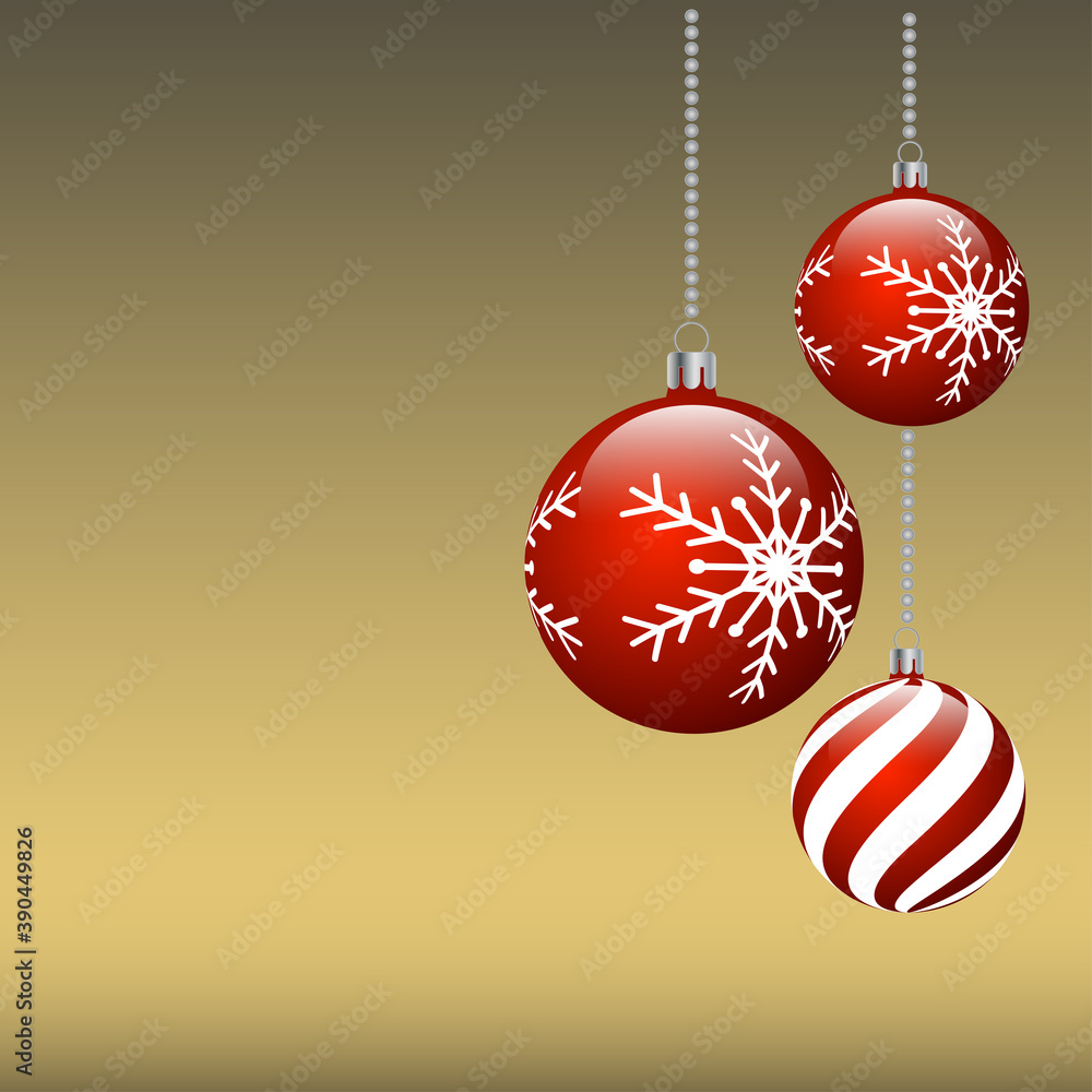 Christmas Balls and Gold Christmas Balls and Gold