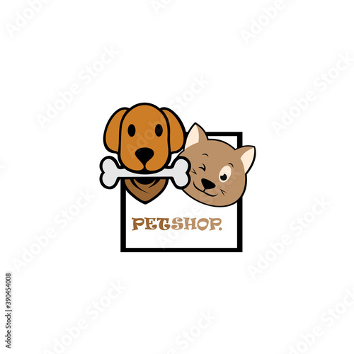 PetShop Logo. can use animal clinics, petshop and veterinarian.