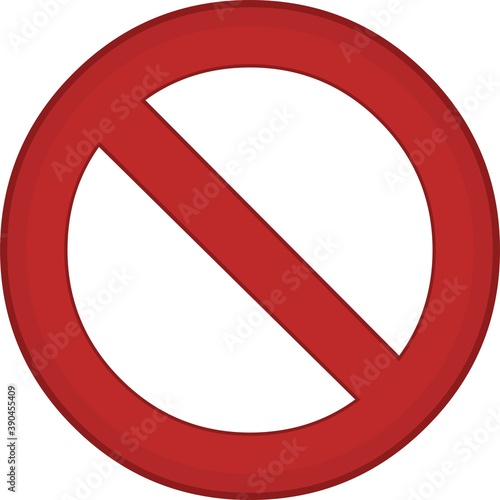 Vector illustration of forbidden symbol