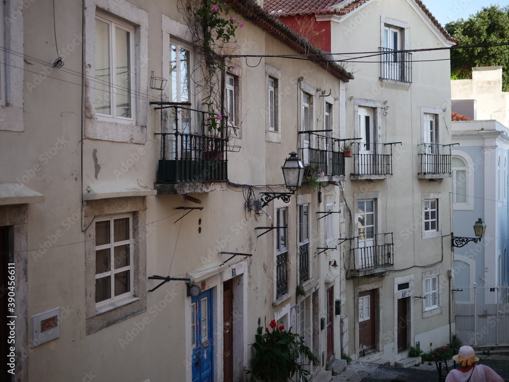 street in the old town Lisbon
