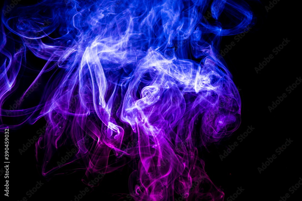 Colored smoke on black background Colored smoke on black background