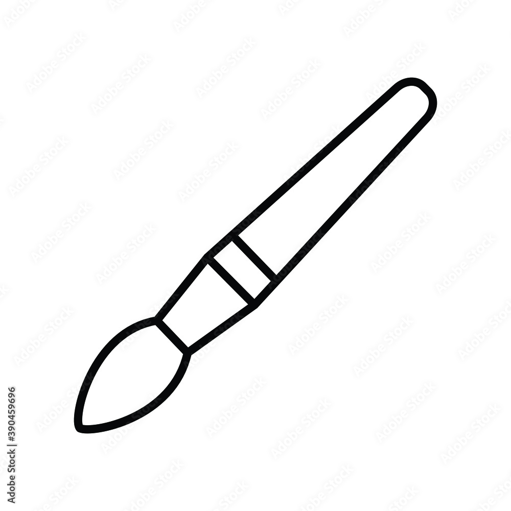 Obraz premium Paintbrush for painting line icon