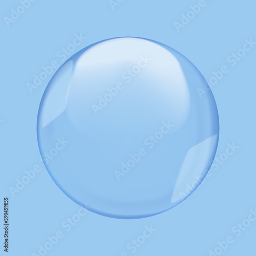 Poster with translucent light sphere with glares