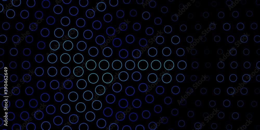 Dark BLUE vector backdrop with circles. Dark BLUE vector backdrop with circles.