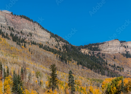 Fall Color on Slide Rock Mountain, Hermosa, Colorado, USA