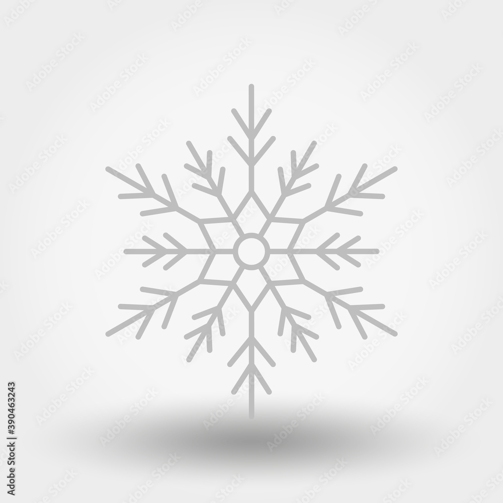 Snowflake. Icon. Christmas and New Year. Vector illustration. Flat design Snowflake. Icon. Christmas and New Year. Vector illustration. Flat design