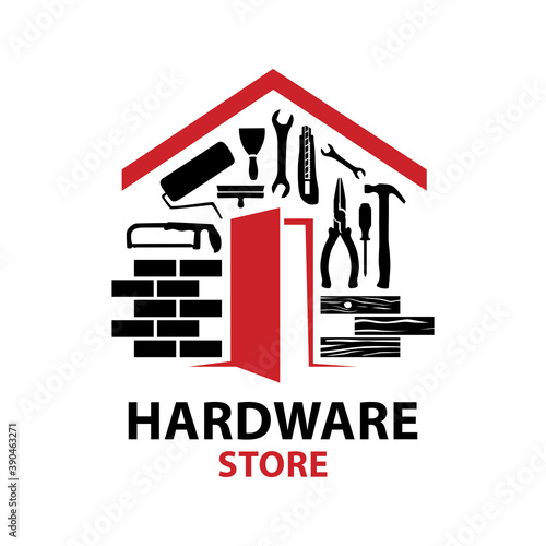 Vector logo of a building materials store