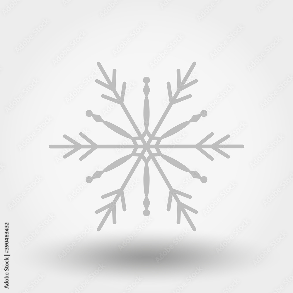Snowflake. Icon. Christmas and New Year. Vector illustration. Flat design Snowflake. Icon. Christmas and New Year. Vector illustration. Flat design