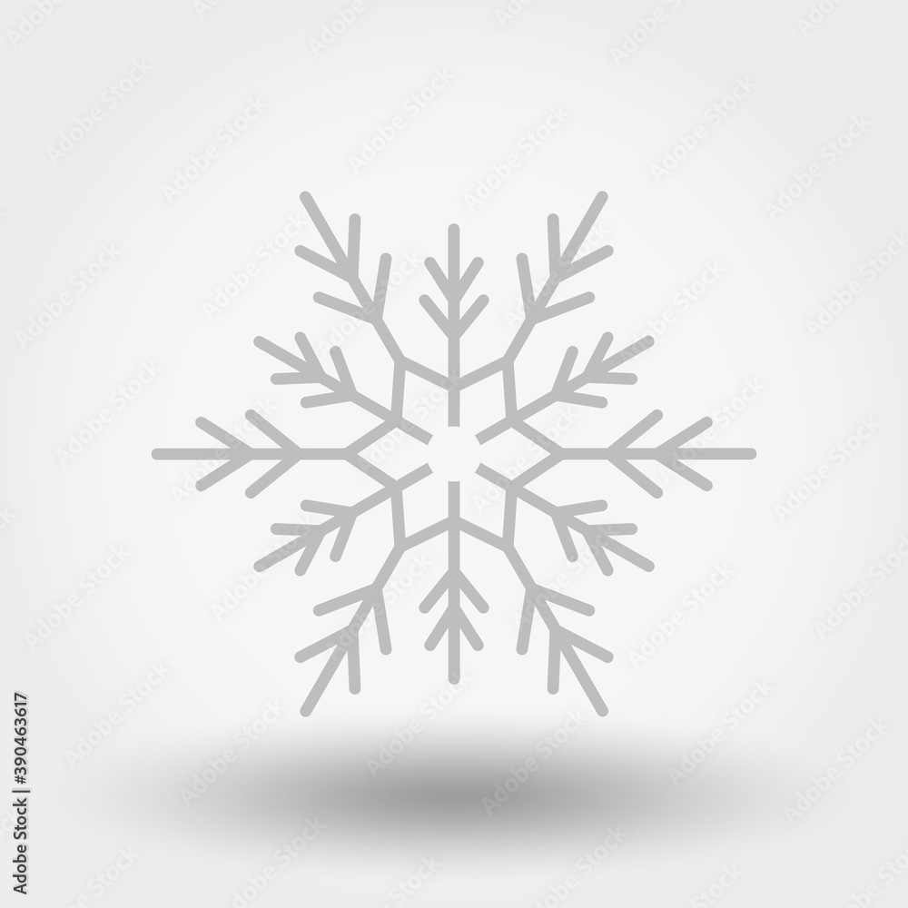 Snowflake. Icon. Christmas and New Year. Vector illustration. Flat design Snowflake. Icon. Christmas and New Year. Vector illustration. Flat design