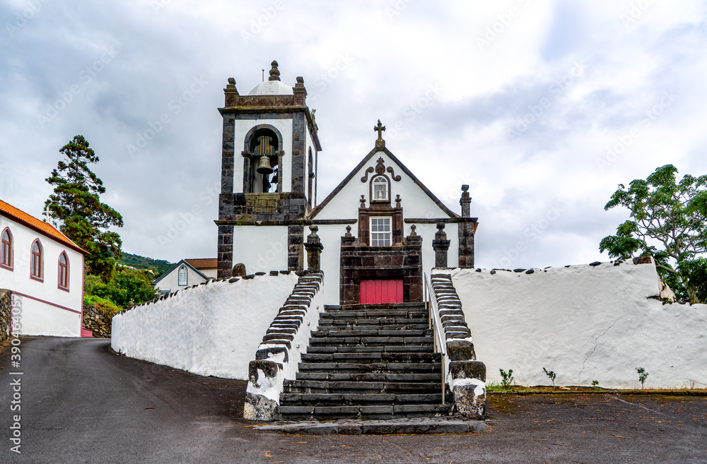 Azores, on Sao Jorge Island the church of Santa Barbara in the village of Manadas