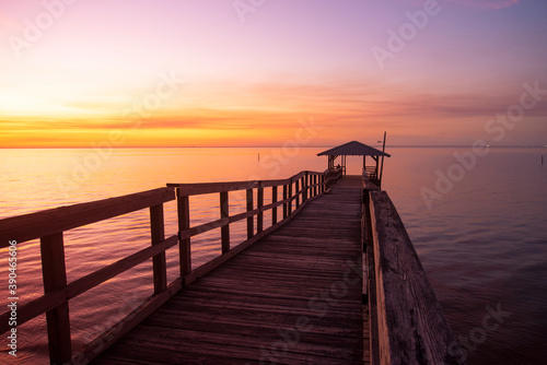 Sunset Over Mobile Bay in Fairhope  AL  USA