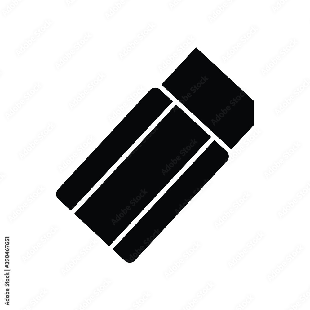 Eraser school stationary glyph icon Eraser school stationary glyph icon