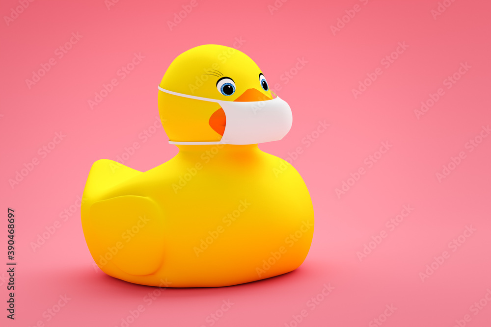 toy ducky wearing a mask toy ducky wearing a mask