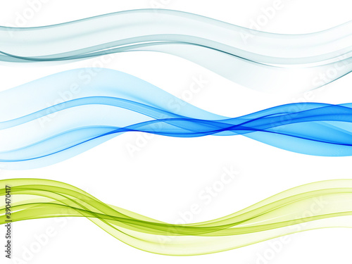 Set of wavy Color wave flow Abstract background