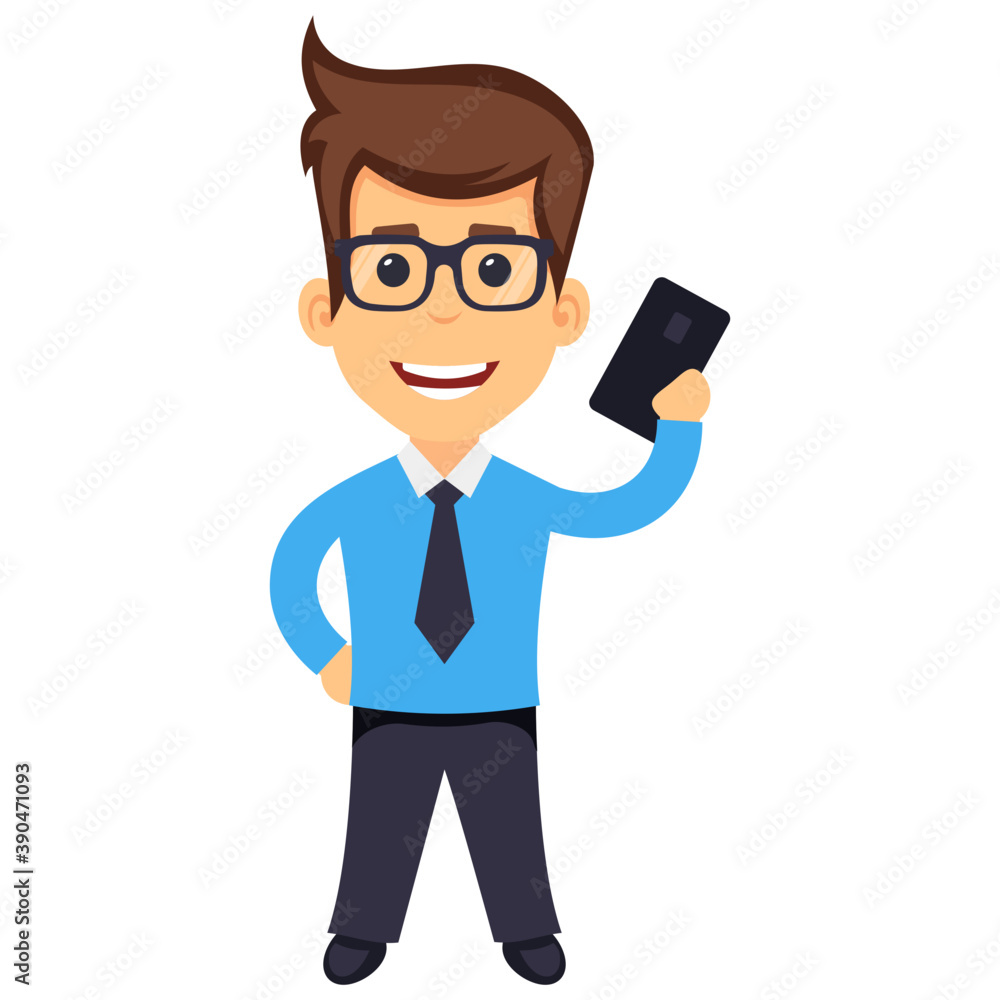 
Businessman with a mobile phone 

