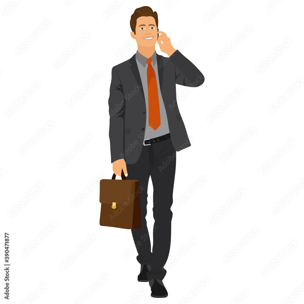 Young businessman making a call on smartphone
Young businessman making a call on smartphone