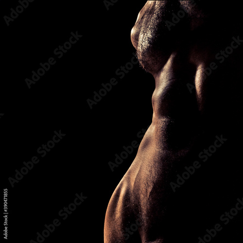 Beauty sexy body of a muscle sportsman