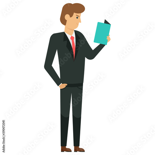 
Delighted businessman expressing his emotions 
