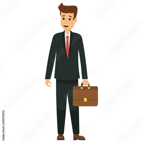 
Delighted businessman expressing his emotions 
