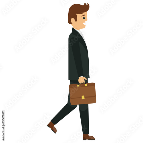 
A person involved in business, businessman 
