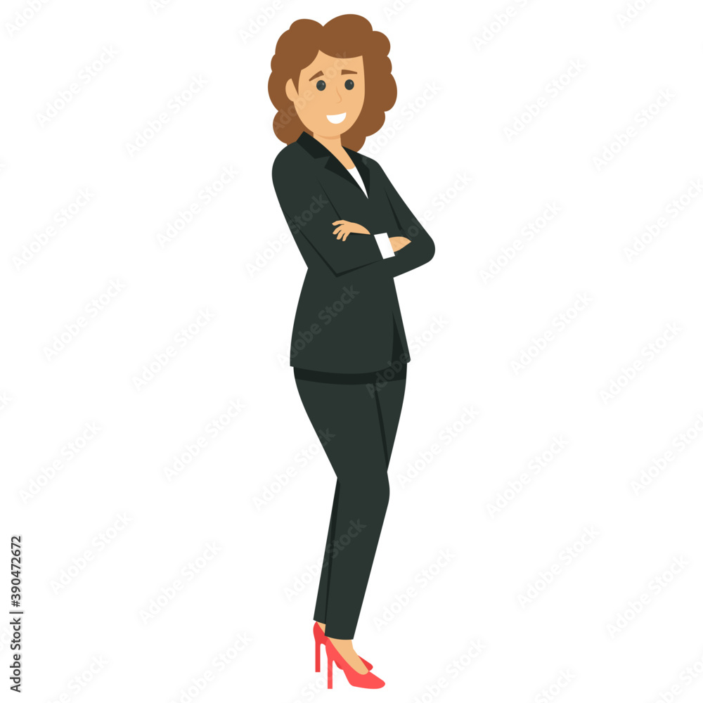 A happy modern businesswoman with briefcase
A happy modern businesswoman with briefcase