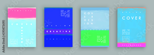 Minimalistic art. Cover design. Abstract painting style. Colorful background geometric patterns. Vector template brochures, flyers, presentations, leaflet, magazine a4 size