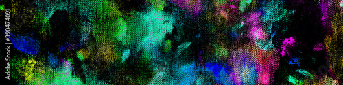 Yellow Artistic Print. Blue Dirty Art Template.