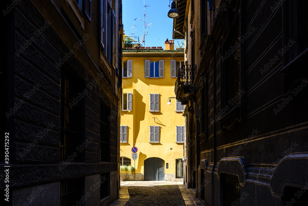 Fototapeta premium Milano, vie del quartiere di Brera