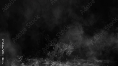 Motion blurred speed atmosphere fog overlay chemistry, mystery effect on background. Footage realistic smoke cloud 4k video.