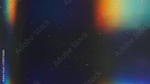Dusted Holographic Abstract Multicolored Backgound Photo Overlay, Using Screen Mode for Vintage Retro Looking, Rainbow Light Leaks Prism Colors, Trend Design Creative Defocused Effect