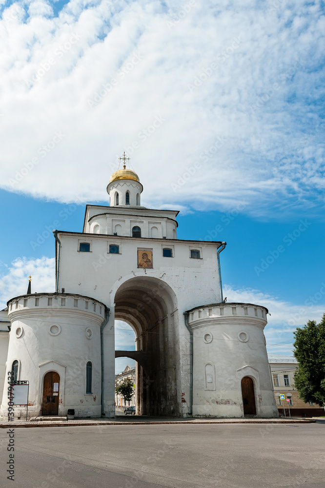 Golden gate in Vladimir. Tourist attractions of Russian cities of the Golden Ring