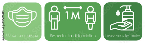 Gestes Barrières Vert
