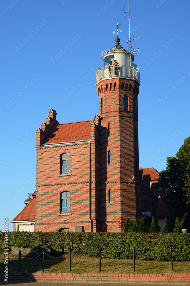 Lighthouse , Ustka, Poland, Baltic sea.