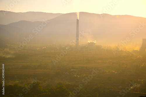 Morning fog landscape