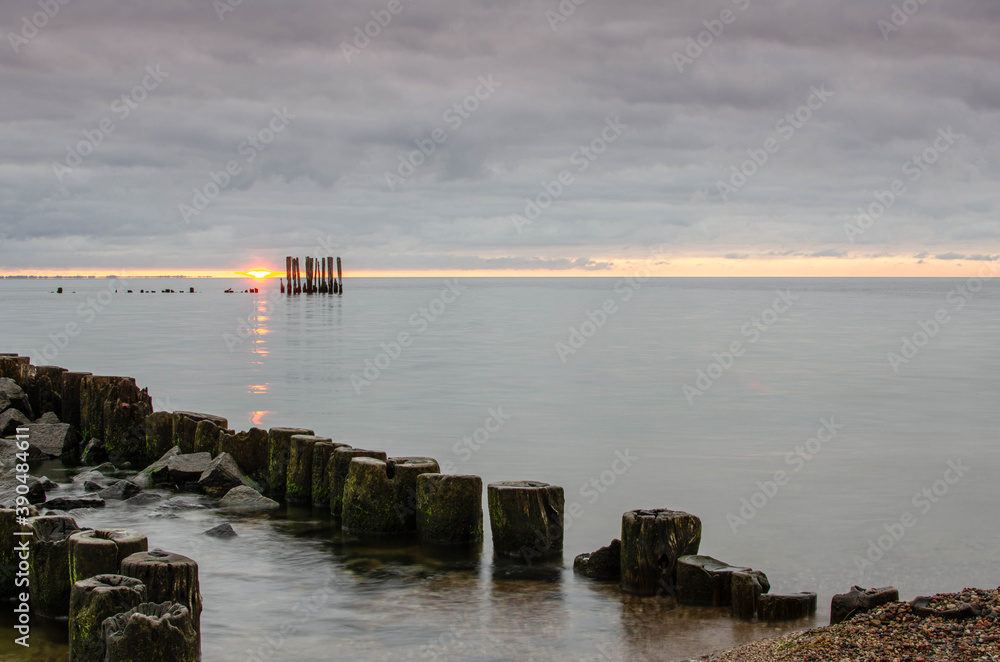 seascape of the baltic sea during sunrise