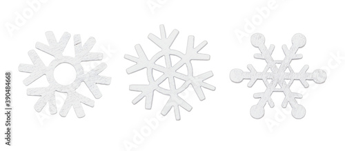 Set of white painted wooden...