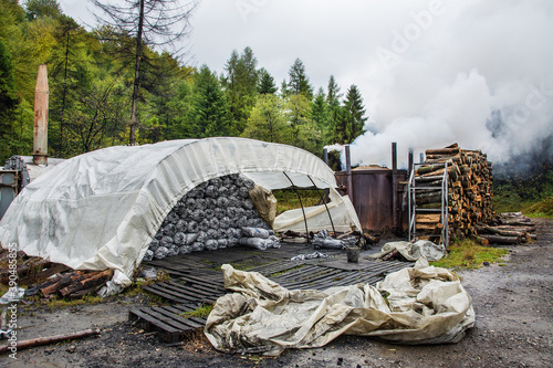 Fototapeta Naklejka Na Ścianę i Meble -  Charcoal kilns in the Bieszczady Mountains, Poland