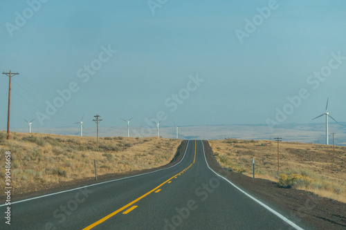 Wind power plants in the desert