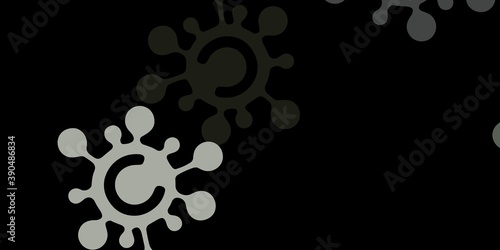 Dark gray vector texture with disease symbols.