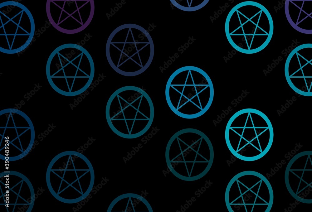 Dark Blue, Red vector background with occult symbols. Dark Blue, Red vector background with occult symbols.