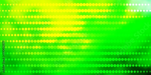 Light Green, Yellow vector layout with circles.
