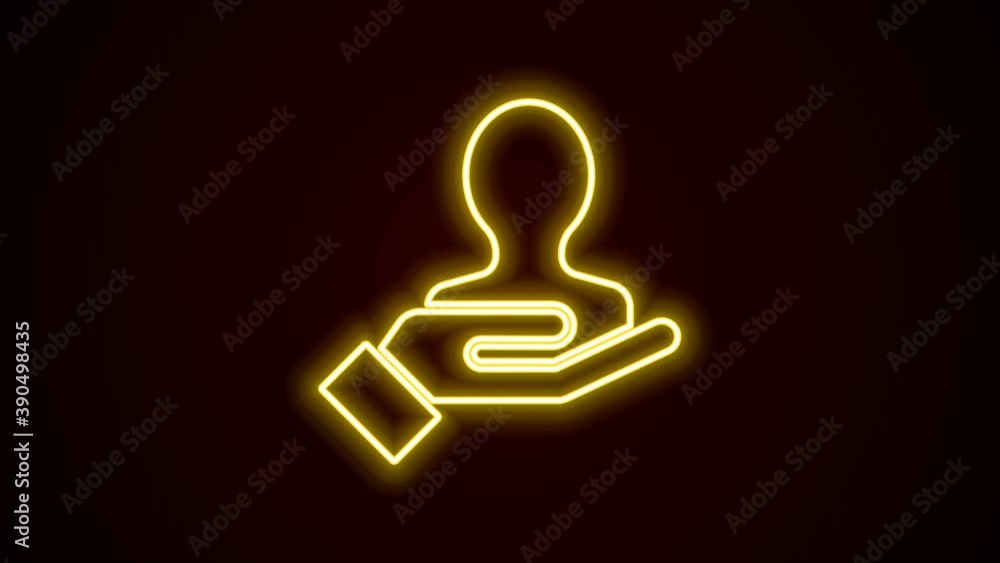 Glowing neon line Hand for search a people icon isolated on black background. Recruitment or selection concept. Search for employees and job. 4K Video motion graphic animation Glowing neon line Hand for search a people icon isolated on black background. Recruitment or selection concept. Search for employees and job. 4K Video motion graphic animation