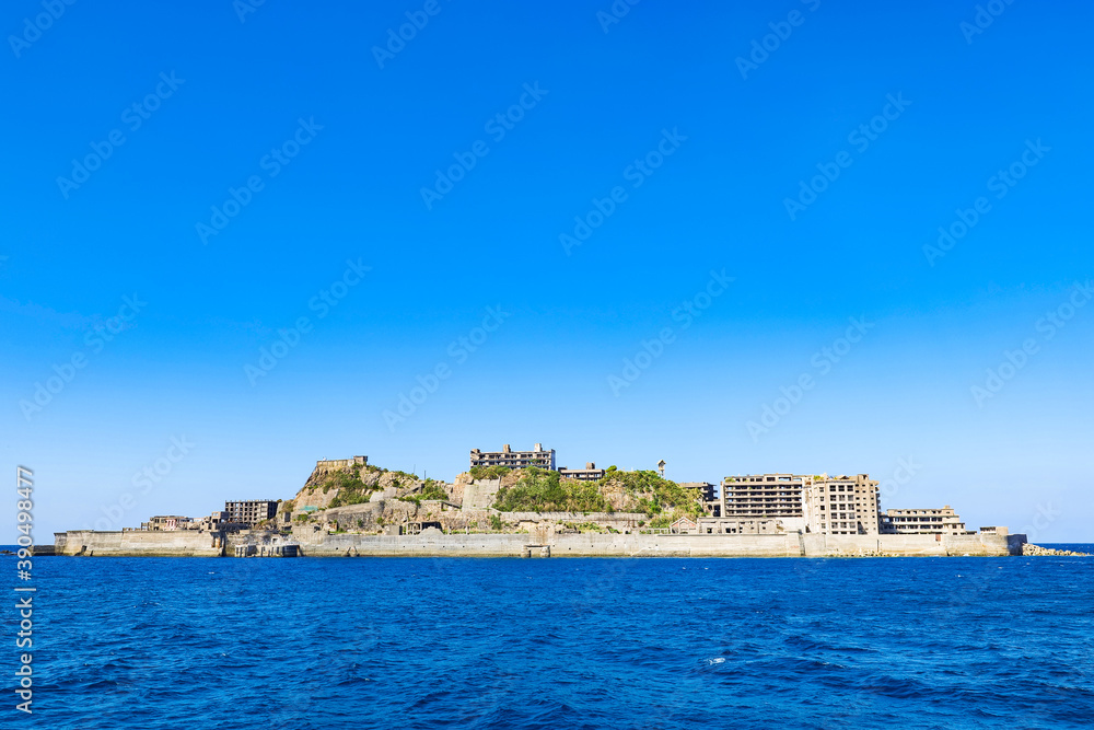 世界遺産　軍艦島　全景