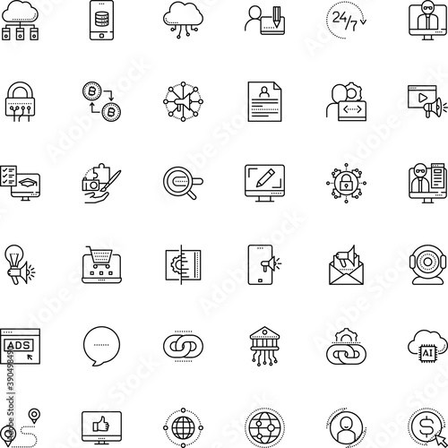 internet vector icon set such as: exam, dialog, layout, day, envelope, video streaming, lens, developer, knowledge, like, building, help, consulting, structure, face, mail, workspace, freelancer