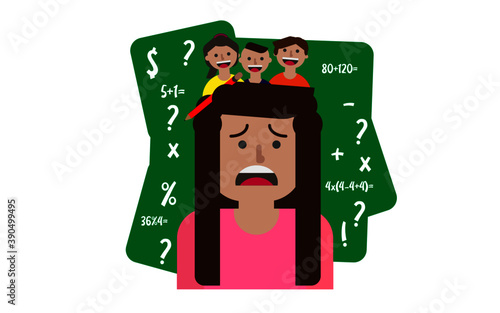 Plakat exhausted mother