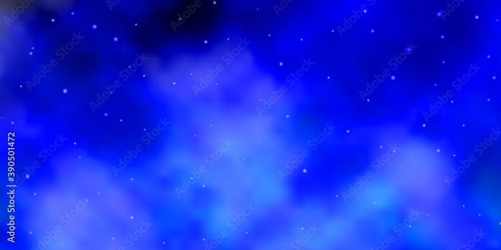 Fototapeta premium Light BLUE vector texture with beautiful stars.