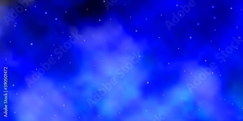 Light BLUE vector texture with beautiful stars. © Guskova