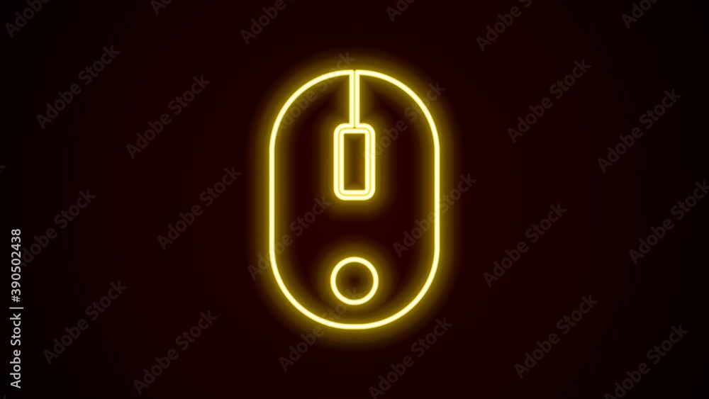 Glowing neon line Computer mouse icon isolated on black background. Optical with wheel symbol. 4K Video motion graphic animation Glowing neon line Computer mouse icon isolated on black background. Optical with wheel symbol. 4K Video motion graphic animation