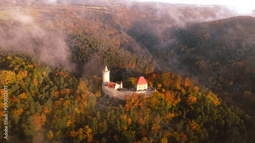 Aerial view of castle Kokorin photo