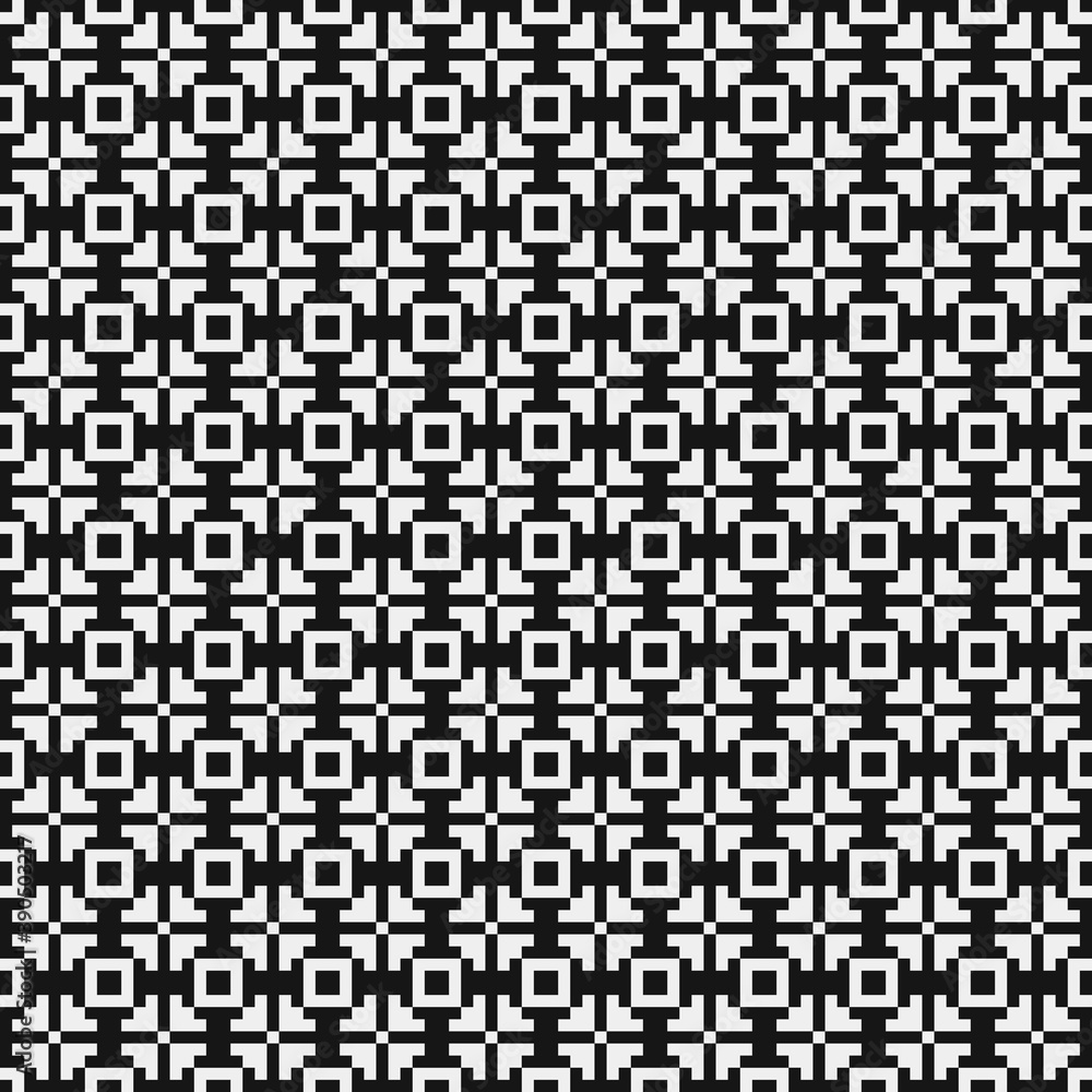 Fototapeta premium Abstract Cross Pattern Dots Logo generative computational art illustration